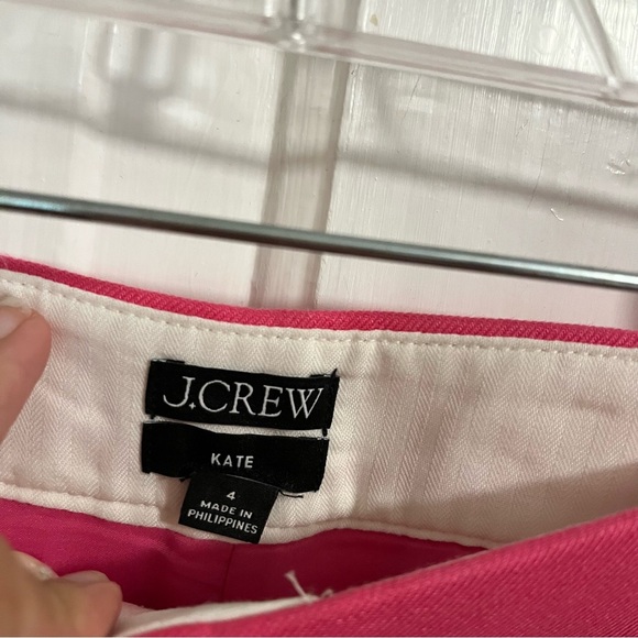 J. Crew Kate Straight Leg Linen Blend Pants Pink Size 4 C - Picture 3 of 8